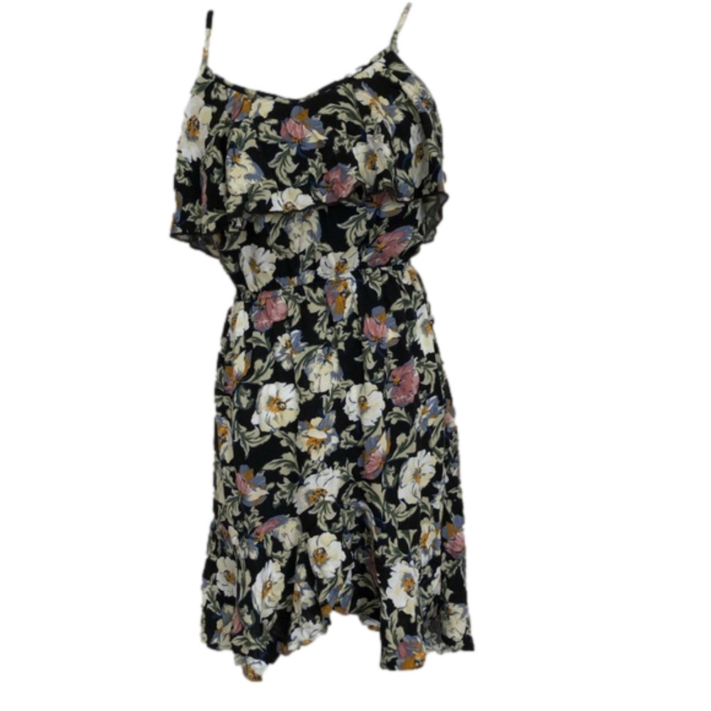 Xhilaration High Lo Lace up Back Ruffle Dress